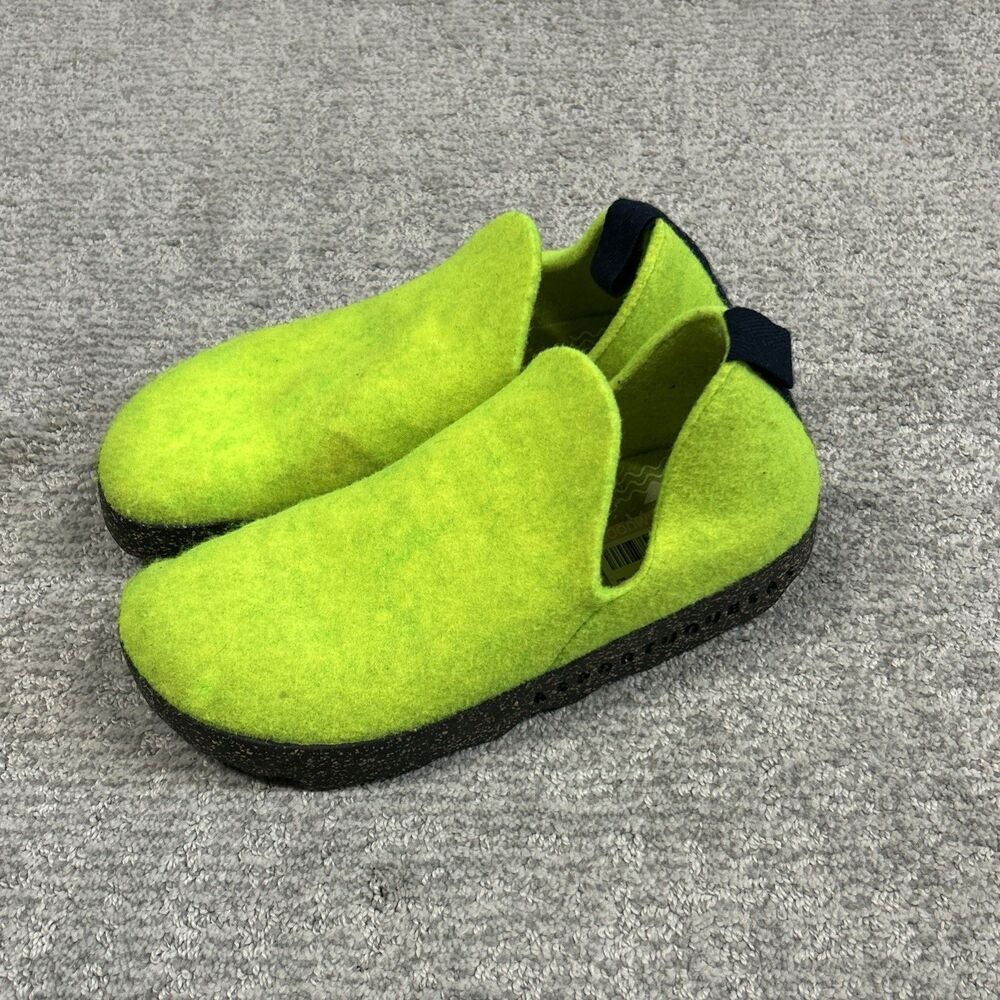 ASPORTUGUESAS City Slip On Neon Yellow Comfort Shoes Womens 9 Wool Felt EUR 40
